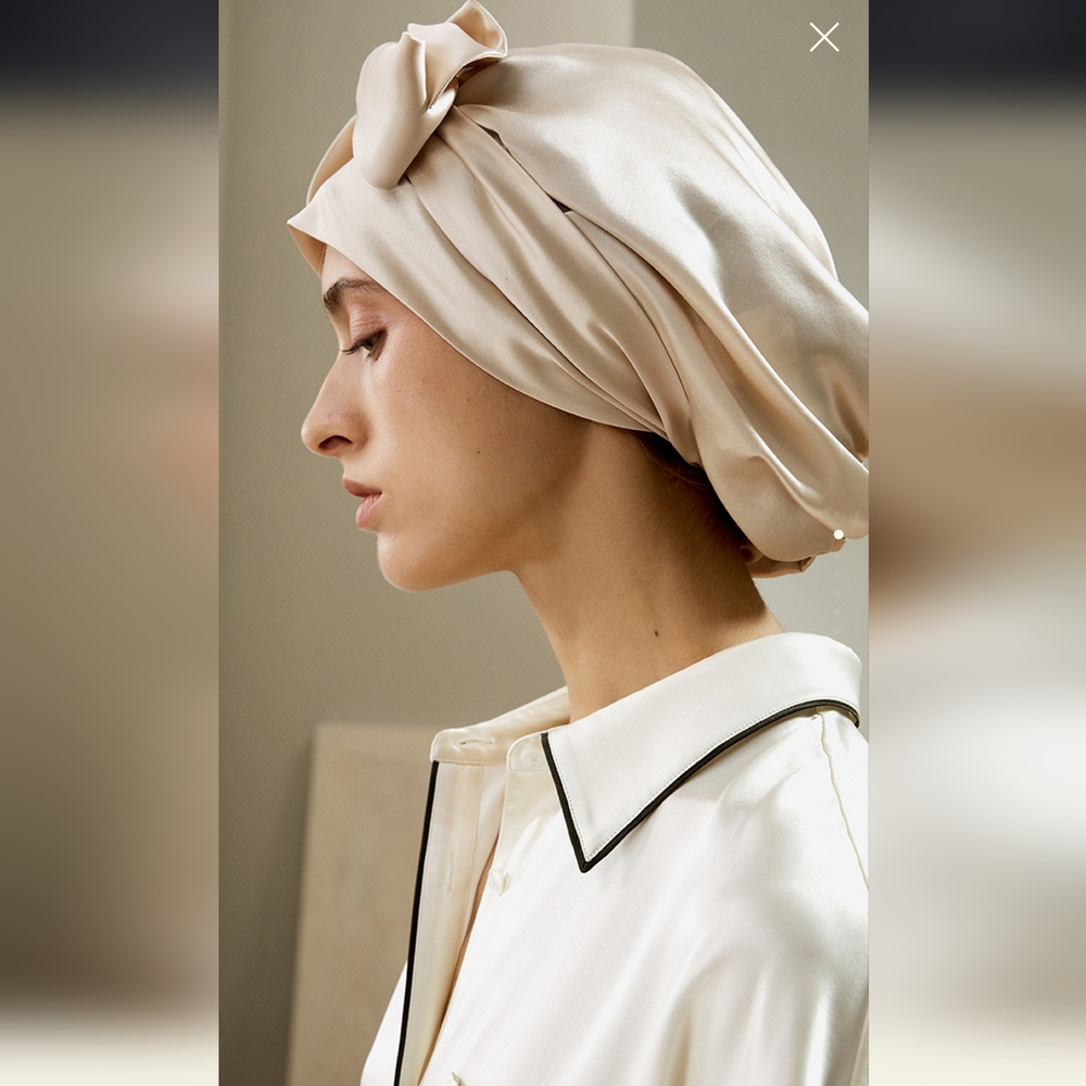 Multi-Use Silk Tie‎ Bonnet - Picture 3 of 9